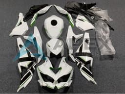 White Black Green - Kawasaki ZX-25R / ZX-4R / ZX-4RR (2019-2025) ABS Fairings | Apex Fairings — view 1