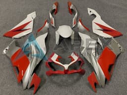White Silver Red - Kawasaki ZX-6R (2019-2023) ABS Fairings | Apex Fairings — view 1