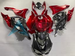 Red Carbon Fiber - Kawasaki ZX-6R (2024-2026) ABS Fairings | Apex Fairings — view 1