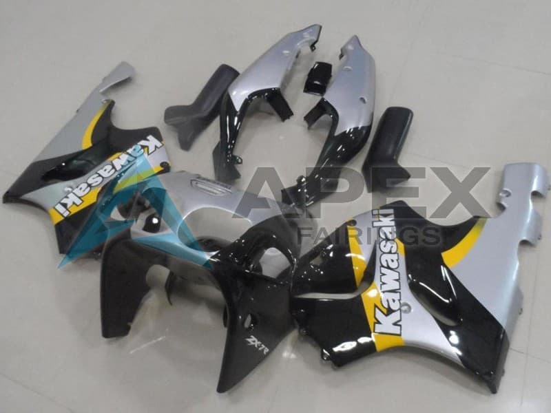 Silver Glossy Black Yellow - Kawasaki ZX-7R (1996-2003) ABS Fairings | Apex Fairings