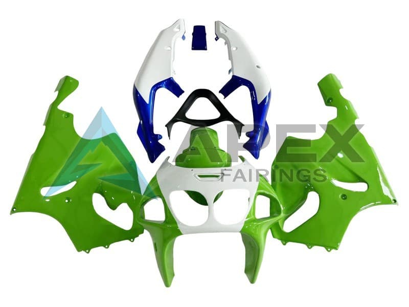 White Green Blue - Kawasaki ZX-7R (1996-2003) ABS Fairings | Apex Fairings