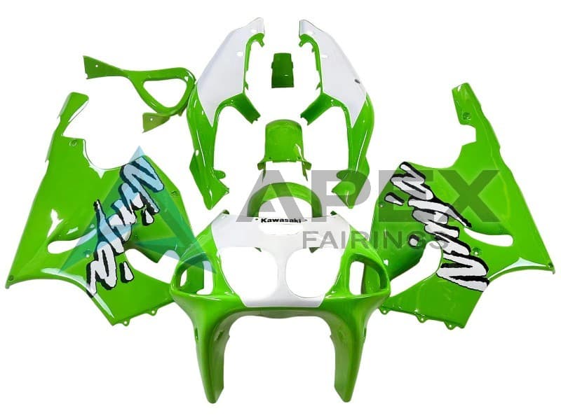 White Green - Kawasaki ZX-7R (1996-2003) ABS Fairings | Apex Fairings