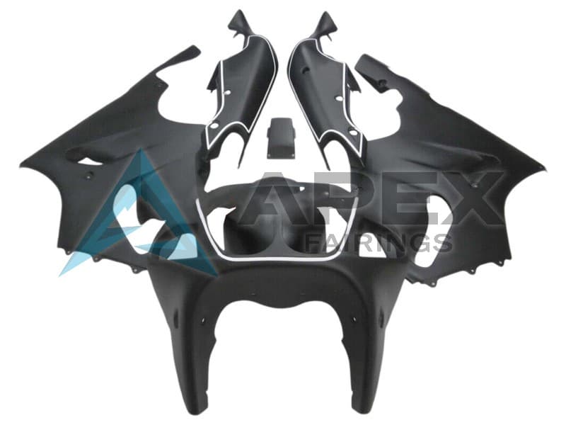 Matte Black - Kawasaki ZX-7R (1996-2003) ABS Fairings | Apex Fairings