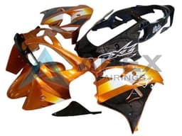 Orange Black White - Kawasaki ZX-9R (2002-2003) ABS Fairings | Apex Fairings — view 1