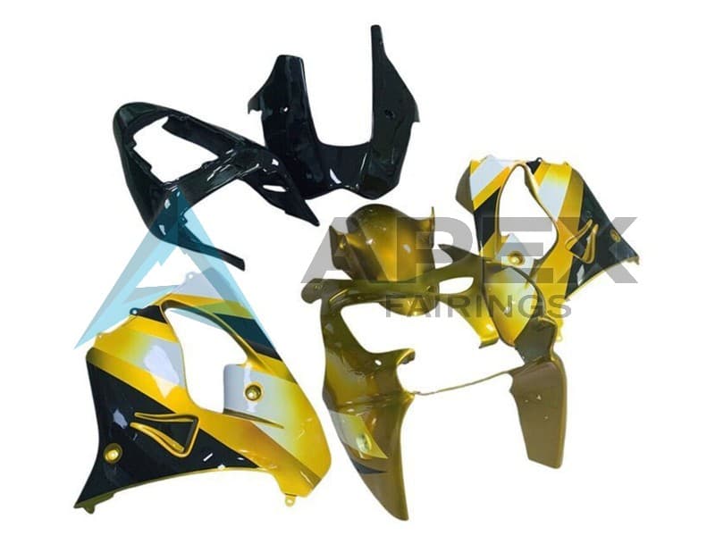Yellow White Black - Kawasaki ZX-9R (2002-2003) ABS Fairings | Apex Fairings