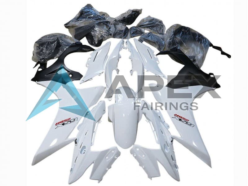 White Black - Suzuki GSX250R (2017-2020) ABS Fairings — Style FE12 | Apex Fairings