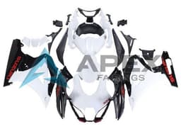 White Black Red - Suzuki GSX-R1000 (2017-2026) ABS Fairings | Apex Fairings — view 1