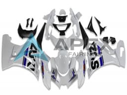White Blue Black - Suzuki GSX-R1000 (2017-2026) ABS Fairings — Style FE69 | Apex Fairings — view 1