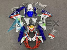 White Blue Yellow Red Green Fixi 11 - Suzuki GSX-R600 (2011-2026) ABS Fairings | Apex Fairings — view 1