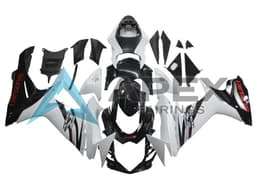 White Glossy Black - Suzuki GSX-R600 (2011-2026) ABS Fairings — Style FE168 | Apex Fairings — view 1