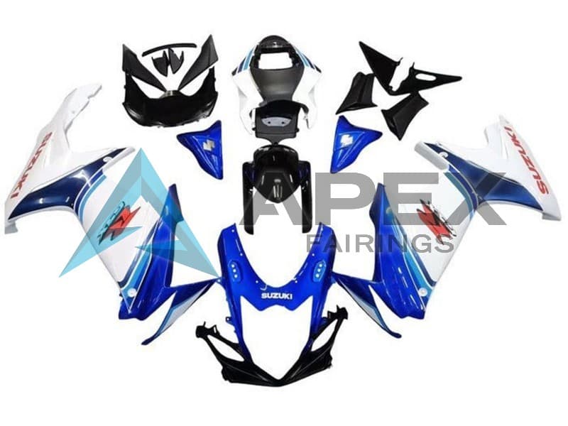 White Blue Glossy Black Red - Suzuki GSX-R750 (2011-2026) ABS Fairings | Apex Fairings