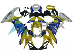 White Yellow Blue Alstare Corona Extra - Suzuki GSX-R750 (2011-2026) ABS Fairings | Apex Fairings — view 1
