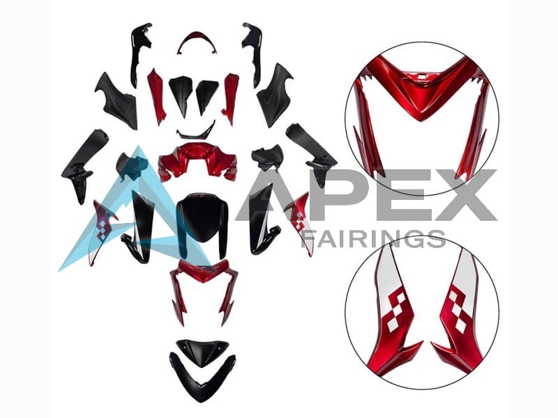 Red Black - Suzuki GSX-S1000 (2015-2020) ABS Fairings | Apex Fairings