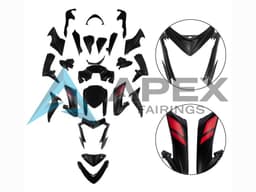 Black with Red - Suzuki GSX-S1000 (2015-2020) ABS Fairings | Apex Fairings — view 1