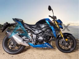 Blue Black - Suzuki GSX-S750 (2017-2022) ABS Fairings — Style FE4 | Apex Fairings — view 1