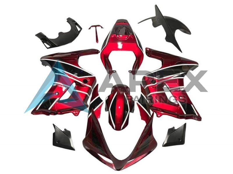 Red Black White Stripe - Suzuki SV650 Pointy (2003-2013) ABS Fairings | Apex Fairings