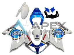 White Blue Lucky Strike Motul - Suzuki SV650 Pointy (2003-2013) ABS Fairings | Apex Fairings — view 1