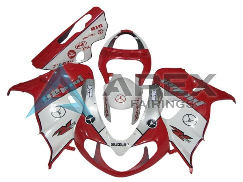 Red White Silver Jordan Motul Dunlop - Suzuki TL11000R (1998-2003) ABS Fairings | Apex Fairings