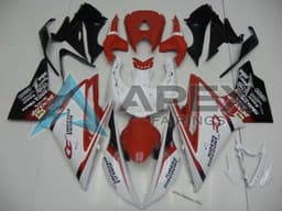 White Red Glossy Black - Triumph Daytona 675 (2013-2016) ABS Fairings — Style FE16 | Apex Fairings — view 1
