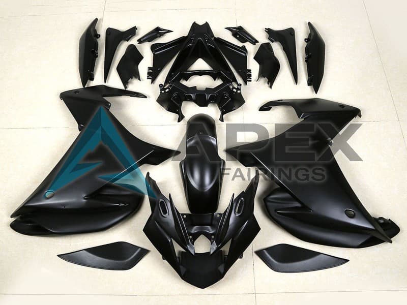 Matte Black - Yamaha FZ6R / XJ6 Diversion F (2009-2015) ABS Fairings | Apex Fairings