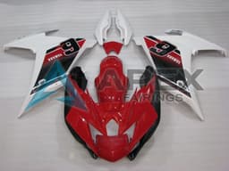 Red White Black 6 - Yamaha FZ6R / XJ6 Diversion F (2009-2015) ABS Fairings | Apex Fairings — view 1