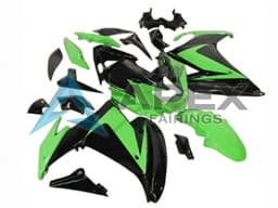 Glossy Black Green - Yamaha FZ6R / XJ6 Diversion F (2009-2015) ABS Fairings | Apex Fairings — view 1