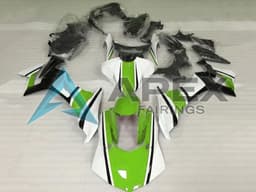 White Green Glossy Black - Yamaha R1 / YZF-R1 (2020-2026) ABS Fairings — Style FE106 | Apex Fairings — view 1