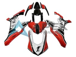White Red Black - Yamaha R1 / YZF-R1 (2020-2026) ABS Fairings — Style FE114 | Apex Fairings — view 1
