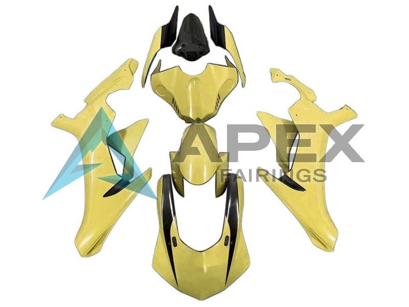 Yellow Glossy Black - Yamaha R1 / YZF-R1 (2020-2026) ABS Fairings | Apex Fairings