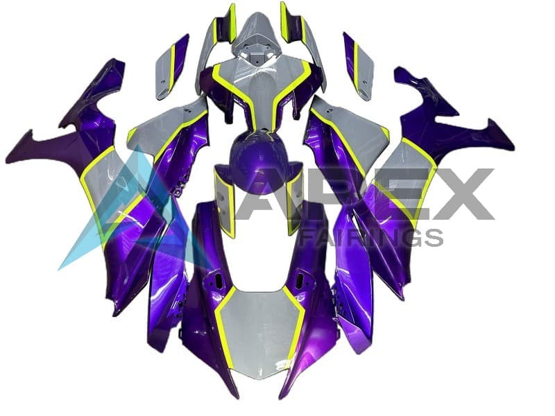 Yellow Grey Purple - Yamaha R1 / YZF-R1 (2020-2026) ABS Fairings | Apex Fairings