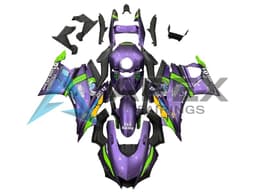 Purple Green Yellow Trick Star EVA Racing 21 - Yamaha R3 / R25 / YZF-R3 / YZF-R25 (2022-2024) ABS Fairings | Apex Fairings — view 1