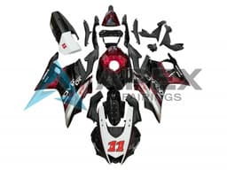 Red Silver Black 11 - Yamaha R3 / R25 / YZF-R3 / YZF-R25 (2022-2024) ABS Fairings | Apex Fairings — view 1