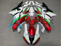 White Neon Green Red Black - Yamaha R6 / YZF-R6 (2017-2020) ABS Fairings | Apex Fairings — view 1