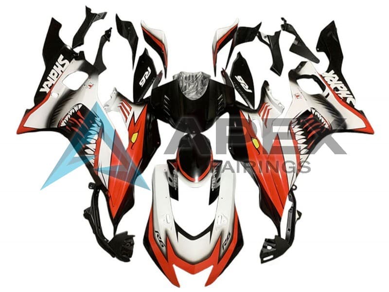 White Red Black Shark - Yamaha R6 / YZF-R6 (2017-2020) ABS Fairings | Apex Fairings