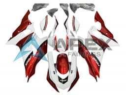 White Red Black - Yamaha R6 / YZF-R6 (2017-2020) ABS Fairings — Style FE123 | Apex Fairings — view 1