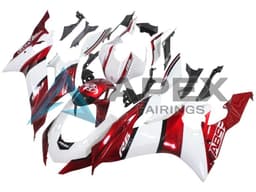 White Red Black - Yamaha R6 / YZF-R6 (2017-2020) ABS Fairings — Style FE124 | Apex Fairings — view 3
