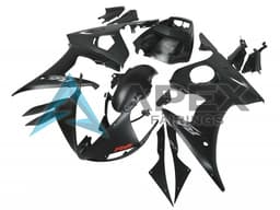 Matte Black - Yamaha R6S / YZF-R6S (2006-2009) ABS Fairings | Apex Fairings — view 2