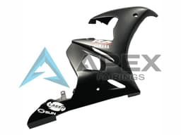 Red Matte Black - Yamaha R6S / YZF-R6S (2006-2009) ABS Fairings — Style FE27 | Apex Fairings — view 4