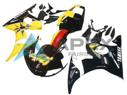 Yellow Red Glossy Black 46 - Yamaha R6S / YZF-R6S (2006-2009) ABS Fairings | Apex Fairings — view 3