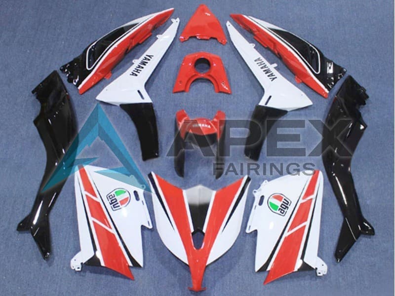 Red White Black - Yamaha TMAX 530 / XP 530 (2012-2014) ABS Fairings — Style FE29 | Apex Fairings