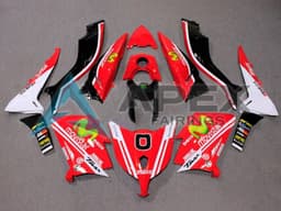 Red White ENEOS MoviStar Yamalube - Yamaha TMAX 530 / XP 530 (2012-2014) ABS Fairings | Apex Fairings — view 1